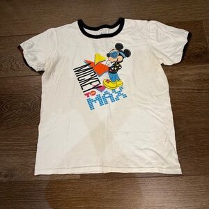 Disney Mickey To The Max Youth Ringer T-Shirt Size XL (14) Vintage Retro Tee